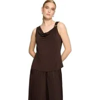 Zero T-Shirt Damen mit Wasserfallausschnitt (1-tlg) Material