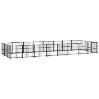 VidaXL Outdoor Hundezwinger Stahl 7,76 m, 2,91 m, 1 m