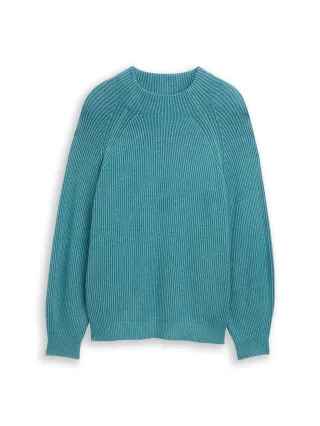 Tom Tailor - Plus Size - Loose Fit Strickpullover mit Stehkragen - Gr. - 46