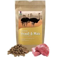 Schecker Schecker Trockenfutter Strauß & Mais - hypoallergen Strauß, Trockenfutter für: Hunde, mit cholesterinarmen Straußenfleisch