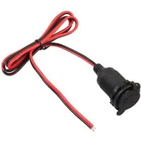 Bolwins A75C Wasserdicht Steckdose KFZ LKW Zigarettenanzünder Kabel Adapter Netzkabel, Rotes und schwarzes Kabel, Zigarettenanzünder (100 cm), Wasserdicht,  geeignet für 12/24V