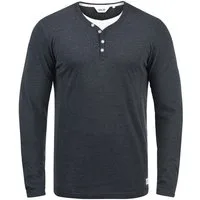 !Solid Langarmshirt SDDoriano Longsleeve im Double-Layer Look