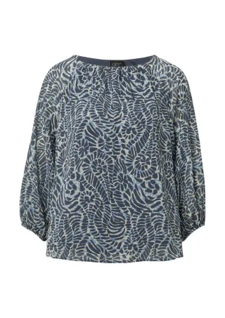 s.Oliver BLACK LABEL - Chiffon-Bluse mit 3/4-Ärmeln weiß - Gr. - 34
