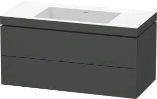 Duravit L-Cube c-bonded Set wandhängend Graphit Matt 1000x480x500 mm - LC6928N4949 LC6928N4949