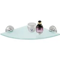bremermann Wandregal Bad-Serie PIAZZA - aus Glas und Edelstahl matt, 1-tlg.