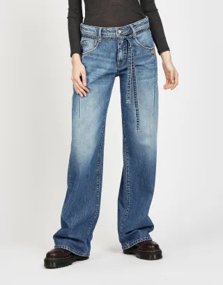 GANG - 94CLAIRE - baggy fit worn jeans blue - Gr. - 29