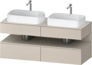 Duravit Qatego Konsolenwaschtischunterbau wandhängend Taupe Matt 1400x550x600 mm - QA4767083910000 QA4767083910000