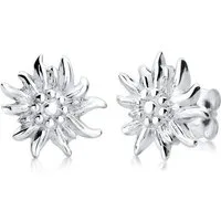 Elli Paar Ohrstecker Elli Ohrringe Edelweiss Filigran 925 Silber, Edelweiss