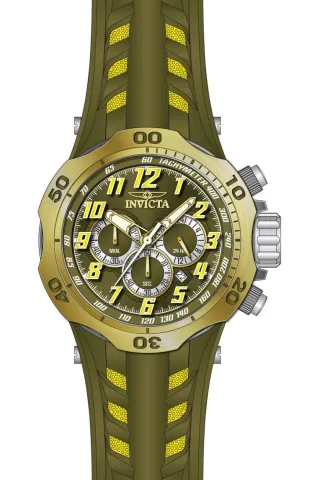 Invicta Venom 50509 Herrenuhr - Quarzwerk - Edelstahl mit grünem Zifferblatt - 52 mm