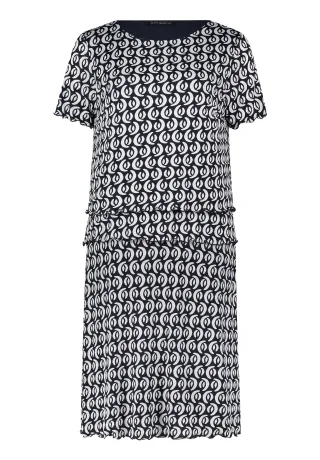 Betty Barclay - Stufenkleid dunkelblau/weiß - Gr. - 36