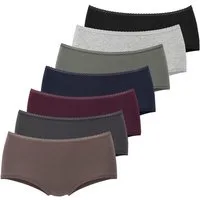 Vivance Panty (7er-Pack) aus weicher Baumwollqualität mit feiner Spitzeneinfassung
