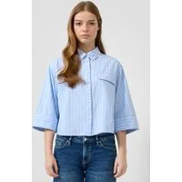 QS Kurzarmbluse Bluse Streifenbluse