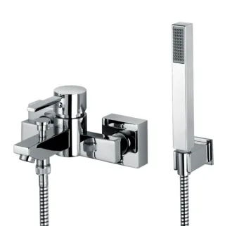 KAJA-B-Quadrat Einhebel-Wannenf.-u.Brauseb., chrom ohne Brause-Garnitur  60410-C
