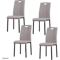 HTI-Living Polsterstuhl Esszimmerstuhl Denton Webstoff Beige 4er-Set (Set, 4 St), Polsterstuhl
