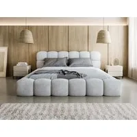Compleo Polsterbett BIZU BUBBLE bouclé, Designerbett 140/160/180x200, MADE IN EU, Weiche Formen, hochwertige Materialien für Komfort wie auf Wolke