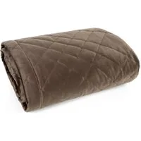 Eurofirany Tagesdecke RIA, Elegante Tagesdecke Velvet Sesseldecke Sofadecke Überwurf Samt