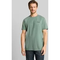 TOM TAILOR T-Shirt T-Shirt Piqué T-Shirt in Melange-Optik