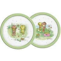 Geda Labels GmbH Kindergeschirr-Set Janosch Kids 2er Set (2-tlg), PP, Grün, 21,5 cm, spülmaschinengeeignet
