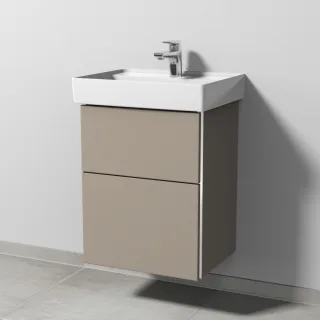 Sanipa 3way Waschtischunterbau zu Villeroy & Boch Collaro Waschtisch mit 2 Auszügen, Sandgrau-Matt BS83267