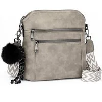 TANTOMI Schultertasche Damen Umhängetasche Mittelgroß mit Vielen Fächern, Crossbody Bag mit Verstellbar Abnehmbar Breiter Gurt