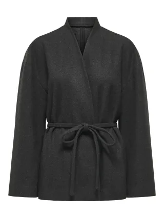 ONLY - ONLFOX-TRILLION BELT JACKET PNT NOOS Dark Grey Melange - Gr. - L