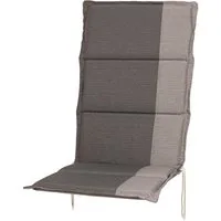 Sun Garden Hochlehnerauflage Hochlehner Capri 90824-610 taupe 120x50x4 cm Sun Garden, (1 St), Halteband verstellbar mit Bindebändern