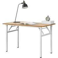 neu.haus Klapptisch, »Alta« Schreibtisch höhenverstellbar 120x60 cm Buche / Weiß