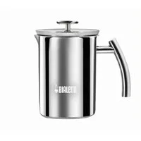 BIALETTI Milchaufschäumer CAPPUCCINATORE ACCIAIO, Milchschaum, 330ml, aus rostfreiem Edelstahl, induktionsfähig, silber