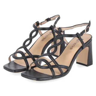 Kaerlek Sandaletten CHELLY 01  Schwarz - Gr. 37 -  Synthetik Material