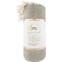 GREENDOOR Hamamtuch Hamam Tuch Rautenmuster cappuccino