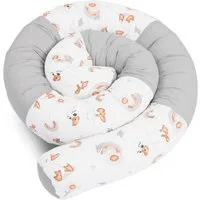 Amilian Nestchenschlange Bettschlange 210cm - Seitenschläferkissen - Nestschlangen, Nestchen - Bettumrandung als Kopfschutz - Kantenschutz für Babybett