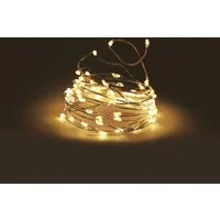 Spetebo Lichterkette Draht Lichterkette warm weiß - 505 cm / 100 LED, 100-flammig, Leuchtdraht Weihnachts Deko Beleuchtung