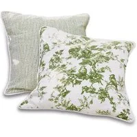 Mirabeau Kissenhülle Kissenhülle 2er Set Mercier grün/weiß