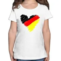 Shirtracer T-Shirt Deutschland WM Herz 2026 Fussball WM Fanartikel