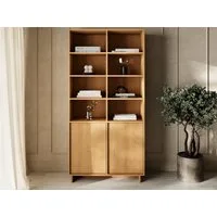 GrainGold Standregal Azumi, Set, Bücherregal, Breite 98 cm, mit Push-to-open, für das Wohnzimmer