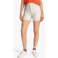 Tommy Jeans Shorts MOM SHORT BI8194 mit Logo-Badge, ausgefranster Kante