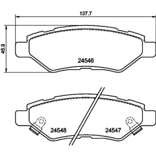 Hella Bremsbel?ge hinten Cadillac Cts Srx Chevrolet Camaro