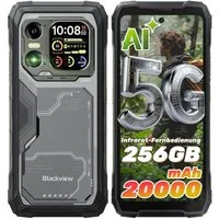 blackview XPLORE 1 Dual-Screen 20000mAh 64MP Infrarot-Fernbedienung Outdoor Smartphone (6,78 Zoll, 256 GB Speicherplatz, 64 MP Kamera, 5G, 1080*2460, 120Hz, 64MP+50MP+20MP Nachtsicht, 55W, 5W OTG)