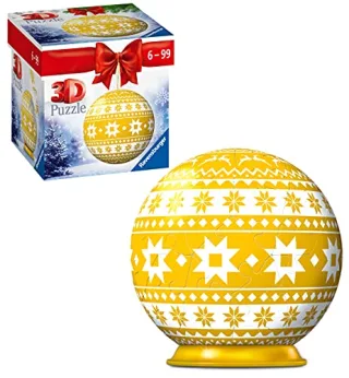 Ravensburger 3D Puzzle-Ball Weihnachtskugel Norweger Muster 11269 - 54 Teile - für Weihnachtsfans ab 6 Jahren