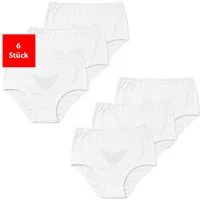 Fashionschmiede Taillenslip Damenslips Baumwolle 3er & 6er-Pack Blumenstickerei elastischem Bund (Packung, 6-St., 6er-Pack) Atmungsaktive Baumwolle, bequemer Sitz, weiche Stickerei