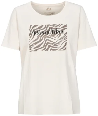 zab company - Da. T-Shirt 1/2 Arm FP sand - Gr. - 42