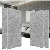 FIVMEN 3D Wandpaneel 120x60 cm Steinoptik Polystyrol 3cm dick Leichte Deckenpaneele, (4-tlg) für Wohnzimmer Küche Bad Schlafzimmer, 2 Stück/3 Stück