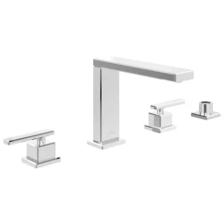 Villeroy und Boch Mettlach Vierloch-Wannenrandarmatur TVT12600200061 Standmontage, chrom