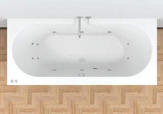 Riho Whirlpool Badewanne Carolina 180x80 EASYPOOL 20 mechanisch B056002005