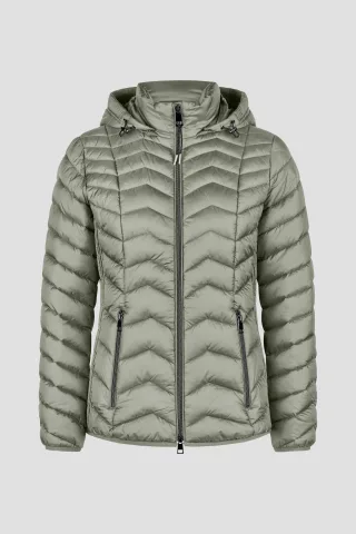 Barbara Lebek - Jacke Down Free mit Kapuze light sage - Gr. - 44