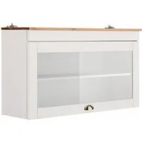 Home affaire Glashängeschrank Oslo 100 cm breit, aus Kiefer, 1 Klappe, Metallgriff, Landhaus-Optik