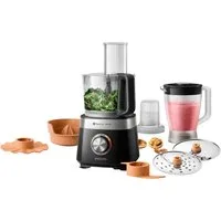 Philips Küchenmaschine HR7530/10 Viva Collection, 850 W, 2,1 l Schüssel, 31 Funktionen, inkl. 2-in-1 Schneidescheibe und Zitruspressenaufsatz
