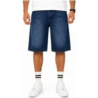 SOULSTAR Jeansshorts im Baggy-Fit aus 100% Baumwolle für Herren Kurze Hose - Sommer-Shorts Bermuda für Männer