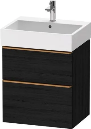 Duravit D-Neo Waschtischunterbau wandhängend Eiche Schwarz Matt 584x442x625 mm - DE4371004160000 DE4371004160000