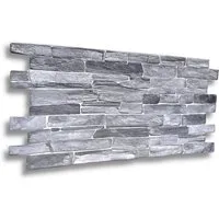 IKHEMalarka 3D Wandpaneel PVC 3D Paneele Stein Optik Wandverkleidung, BxL: 48,00x90,00 cm, 0,40 qm, 0,4m² - 1 Stück Wasserdicht und flexibel!